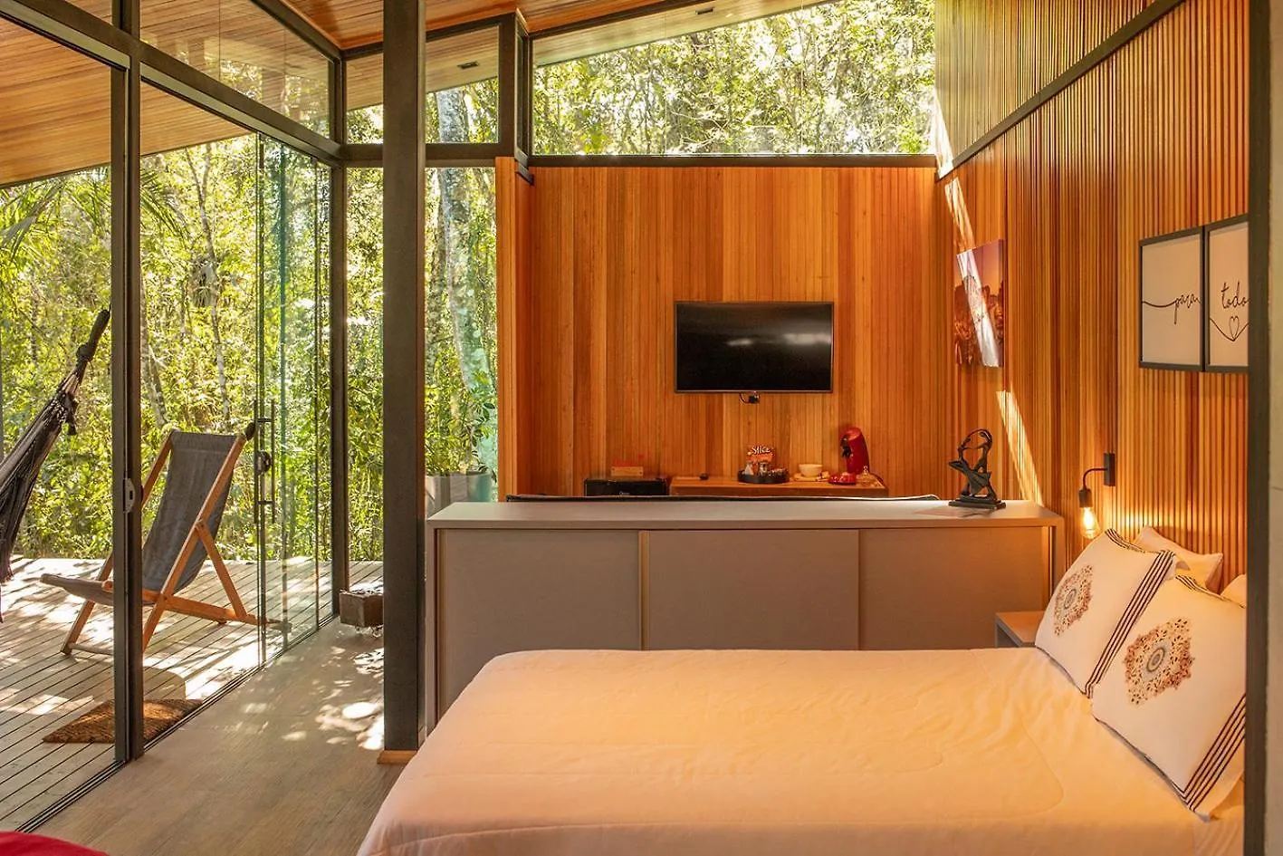 Quarto em Acomodações Particulares Pousada Sitio Raizes Sideropolis Brasil